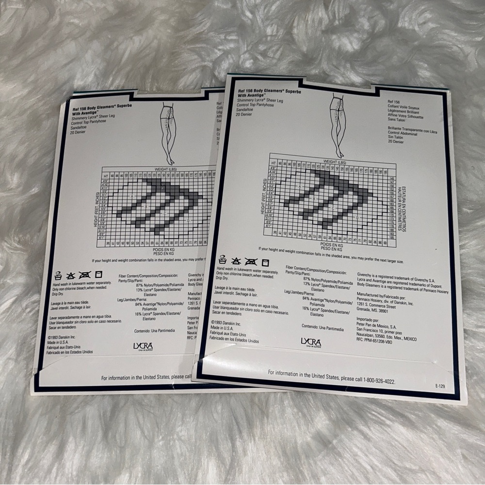 2 Pair of Givenchy Ivory Pantyhose size B - Picture 8 of 8